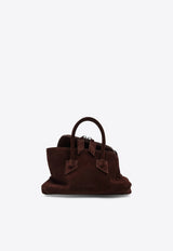 The Attico Mini La Passeggiata Suede Handbag Brown 260WAH00063LBT007AA/T_ATTIC-850