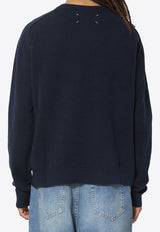 Maison Margiela Wool Crewneck Sweater Blue S50HL0070-M13303-511F