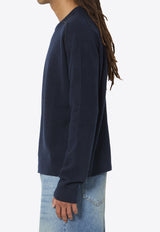 Maison Margiela Wool Crewneck Sweater Blue S50HL0070-M13303-511F