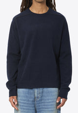 Maison Margiela Wool Crewneck Sweater Blue S50HL0070-M13303-511F