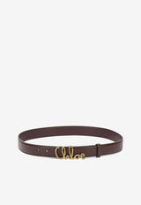 Chloé Iconic Logo Leather Belt Brown CH26SBB14BLB27M_aed3fe54-71c4-4e26-aa34-f041ddc2ef4a