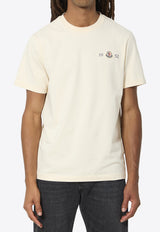 Moncler Logo Print Crewneck T-shirt Cream L20918C00052-8790F-034
