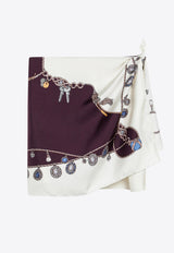 Versace Printed Silk Twill Mini Wrap Skirt Multicolor 10258201A18636/T_VERSA-5R880