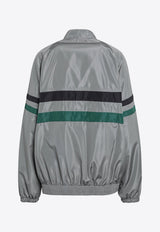 Miu Miu Technical Silk Zip-Up Jacket Gray ML1522OOO163N/T_MIU-F0112