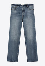 Miu Miu Stone Washed Straight-Leg Jeans Blue GWP612OOO197U/T_MIU-F0008