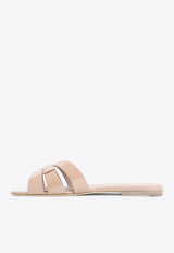 Tribute Flat Sandals in Patent Leather