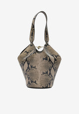 Khaite Small Lotus Python Print Leather Shoulder Bag Beige H2056-1057772_0306a5e3-8ad9-4041-a255-cecc4078a7cf