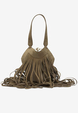 Khaite Small Lotus Fringe Suede Shoulder Bag Brown H2064-726737_e16e4992-3815-43ec-8615-fdf99cd721b9