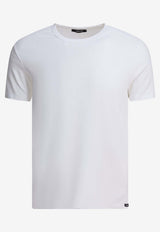 Tom Ford Embroidered Crewneck T-shirt White T4M081040100_eaeffd92-a170-4731-8c3b-6ecda87da62c