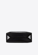 The Attico Medium La Passeggiata Calf Leather Shoulder Bag Black 250WAH00054LBT019AA/T_ATTIC-100