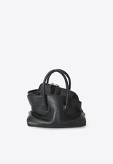 The Attico Mini La Passeggiata Leather Shoulder Bag Black 260WAH00063-117AA-100