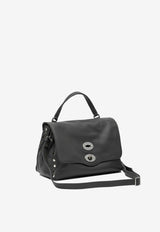 Zanellato Small Postina Daily Grained Leather Handbag Gray POSTINA DAILY S0680100040000Z0115_fb8c12e4-5c3e-4b35-aa71-ae375b38f93c