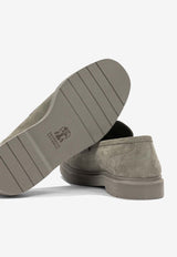 Brunello Cucinelli Suede Penny Loafers Gray MZSFG2370C8850_X_8006d972-37d0-416a-af7c-e9b14a8e8bba