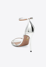 Aquazzura Nuda 85 Mirrored Leather Sandals Silver NNDHIGS0SSY/T_AQUA-CCC
