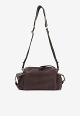 Triangle Logo Leather Crossbody Bag