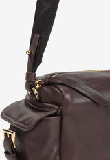 Triangle Logo Leather Crossbody Bag