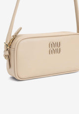 Logo Patch Leather Shoulder Bag