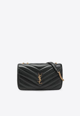 Saint Laurent Medium Loulou Quilted Leather Shoulder Bag Black 801439AAEAX/T_YSL-1000