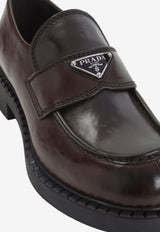 Brushed Leather Loafers