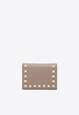 Valentino Rockstud Grained Leather Wallet Powder 9W2P0P39VSH/T_VALE-P45