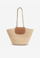 Manon Woven Raffia Chain Tote Bag