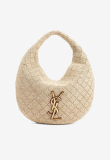 Icare Crocheted Raffia Hobo Bag