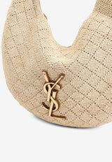 Icare Crocheted Raffia Hobo Bag