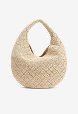Icare Crocheted Raffia Hobo Bag