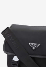 Triangle Logo Re-Nylon Messenger Bag