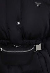 Triangle Logo Belted Longline Parka