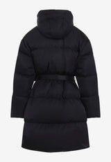 Triangle Logo Belted Longline Parka