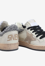 Ball Star Leather Low-Top Sneakers with Suede Star Patch
