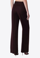 Victoria Beckham Alina Wide-Leg Wool Pants Burgundy 1226WTR005115SWO/T_VIBEC-AC