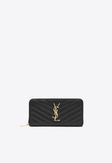 Saint Laurent Cassandre Matelassé Leather Continental Wallet Black 358094BOW01/T_YSL-1000