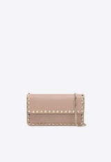 Valentino Rockstud Crossbody Bag in Grained Leather Powder 9W2P0S61VSH/T_VALE-P45