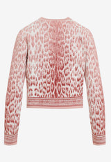 Jaguar Print Knit Cardigan