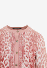 Jaguar Print Knit Cardigan