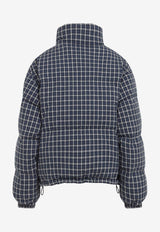 Reversible Checked Down Jacket