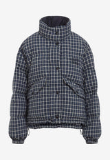 Reversible Checked Down Jacket