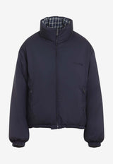 Reversible Checked Down Jacket