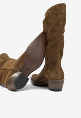 Khaite Clive Suede Mid-Calf Cowboy Boots Brown F1105-946776_e26c3066-1de3-4b90-8a21-6c85250a246e