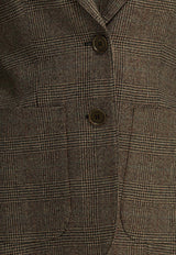 Burberry Prince of Wales Single-Breasted Blazer Brown 8127798_592b6ff3-8288-4c7f-a499-d1dbbe78143c