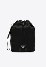 Prada Triangle Logo Re-Nylon Bucket Bag Black 1NS369R067/T_PRADA-F0002