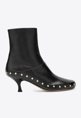 Chloé Junie 55 Studded Leather Ankle Boots Black CH26A20OUN/T_CHLOE-001