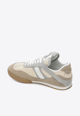 Chloé Kick Leather and Suede Sneakers Gray CH25W07IVE/T_CHLOE-092