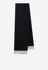 Max Mara Cashmere Stole with Monogram-Embroidery Black WSDALIAWS/T_MAXM-008