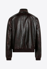 Prada Vintage Nappa Leather Bomber Jacket Brown UPW622OOO16IL/T_PRADA-F0003