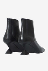The Attico Cheope 65 Smooth Leather Wedge Boots Black 261WSH00921-019AA-100