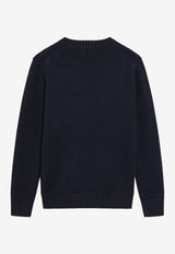 Polo Ralph Lauren Intarsia Knit Polo Bear Sweater Blue 211927070001CO/T_POLOR-NM