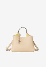 Tod's Micro T Timeless Handbag in Hammered Leather Beige XBWAPAEL000-QRI-4L63